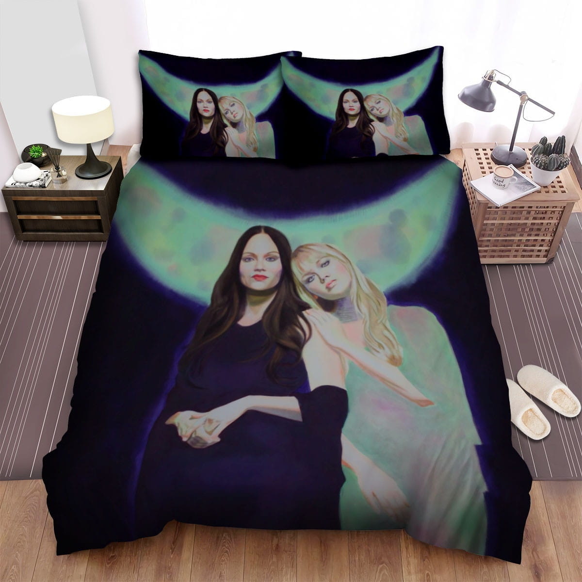 The Pierces Music Haft Moon Bedding Sets Duvet Cover Flatsheet Gift For Wife Husband Besties