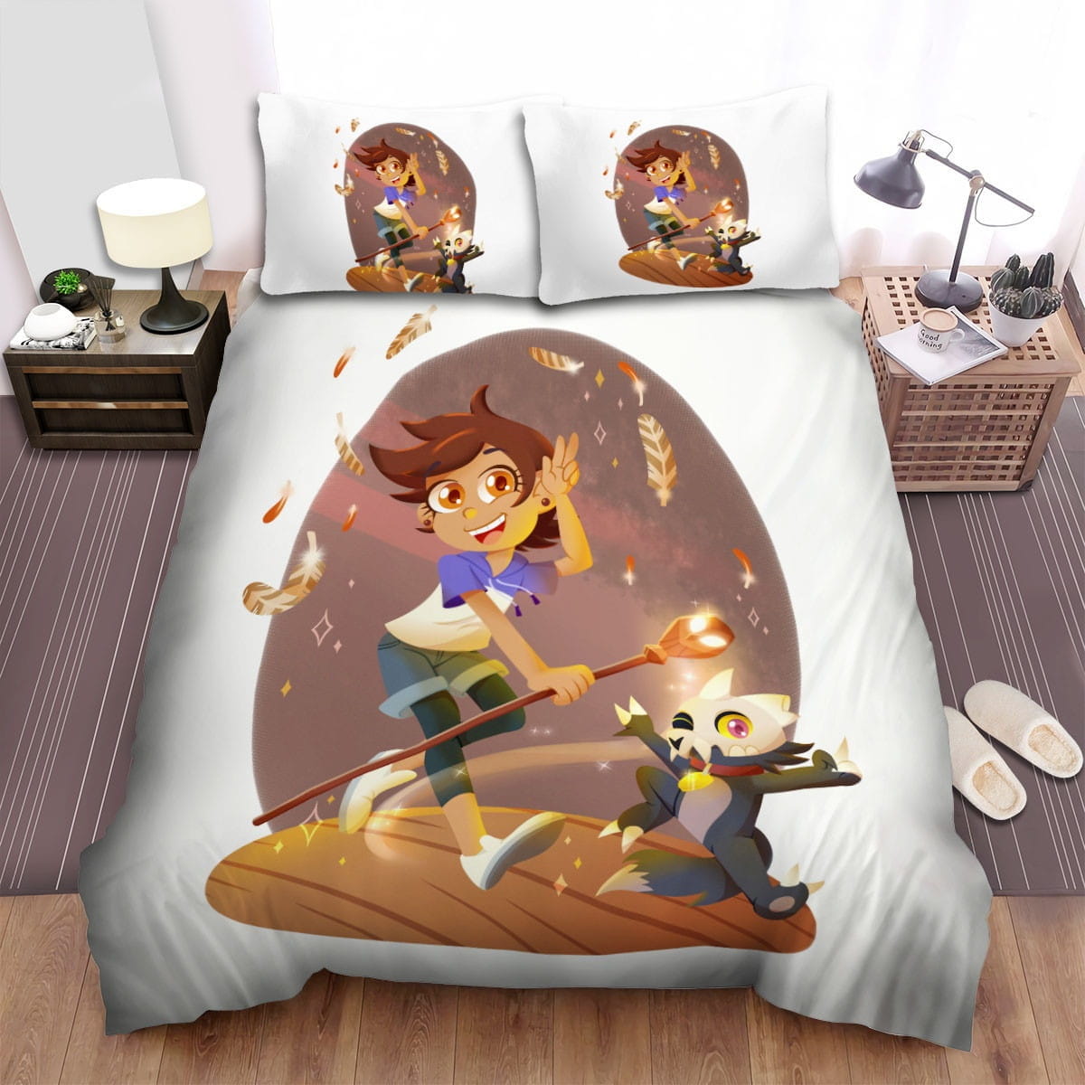 The Owl House Luz And King Bedding Set Duvet Cover Gift For Christmas Birthday Thanksgiving