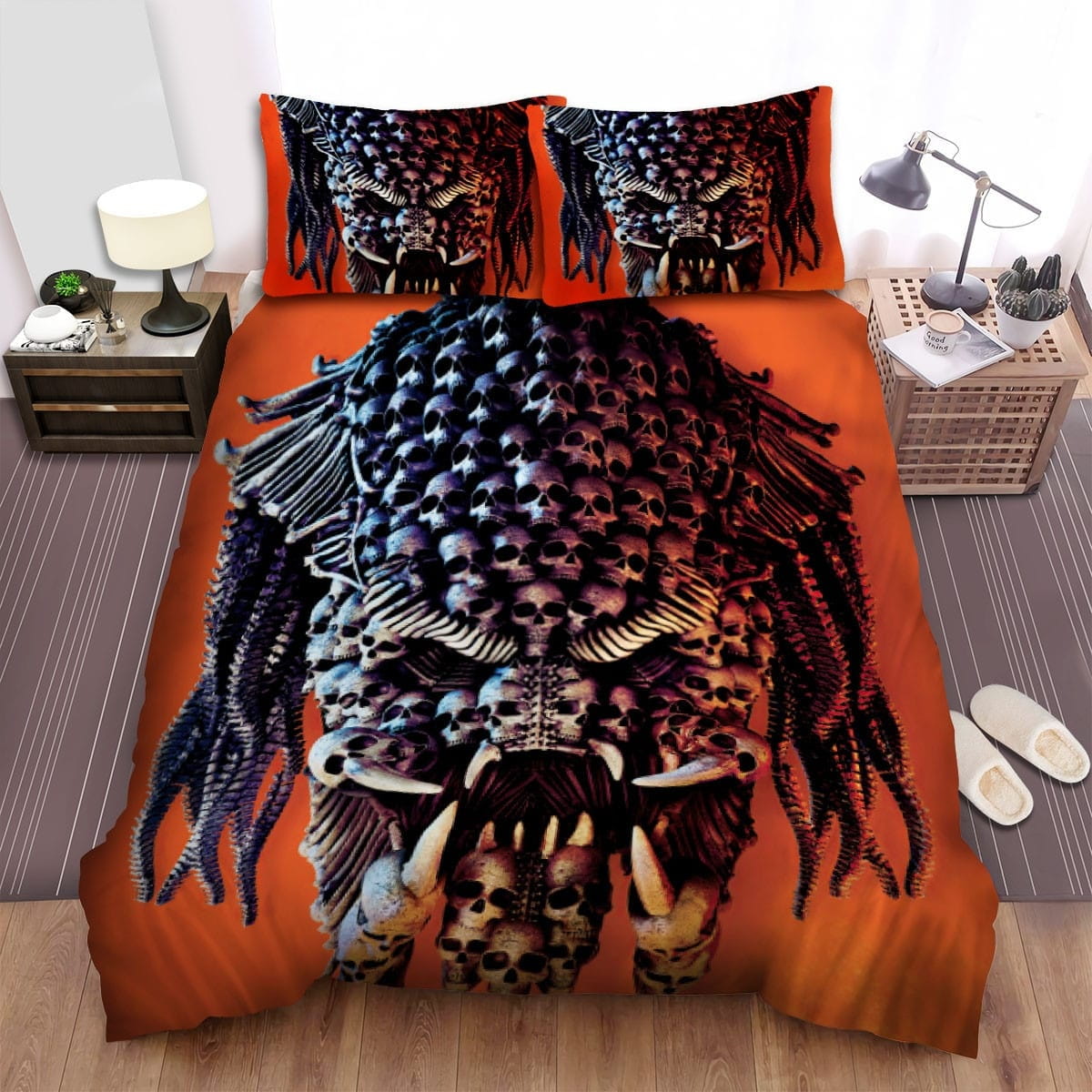 The Predator Lots Of Skulls Bedding Set Duvet Cover Gift For Christmas Birthday Thanksgiving