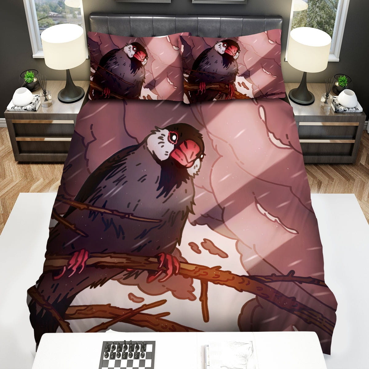The Sparrow Under Clouds Bedding Sets Duvet Cover Flatsheet Pillowcases Perfect Gift For Fans