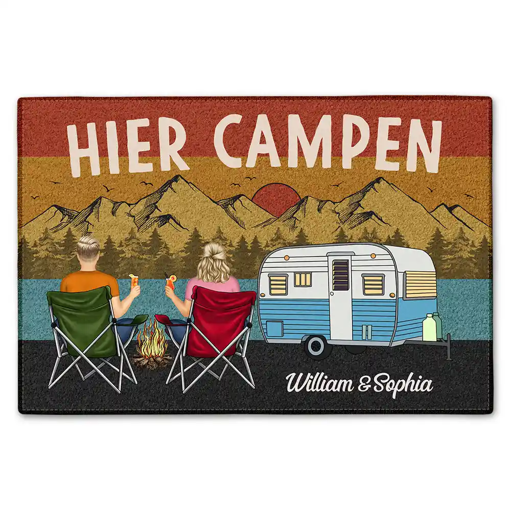 Hier Campen Retro Doormat