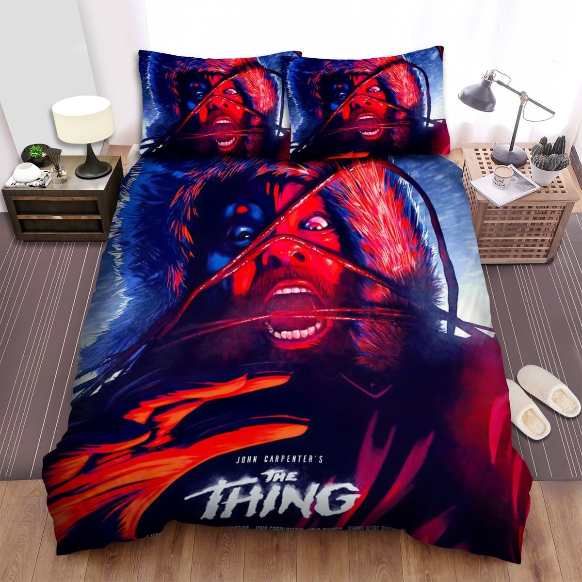 The Thing Scared Bedding Sets Duvet Cover Flatsheet Gift For Christmas Thanksgiving Halloween