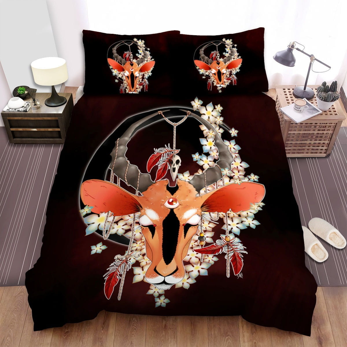 The Three Eyes Gazelle Art Bedding Sets Duvet Cover Flatsheet Pillowcases For Every Bedroom