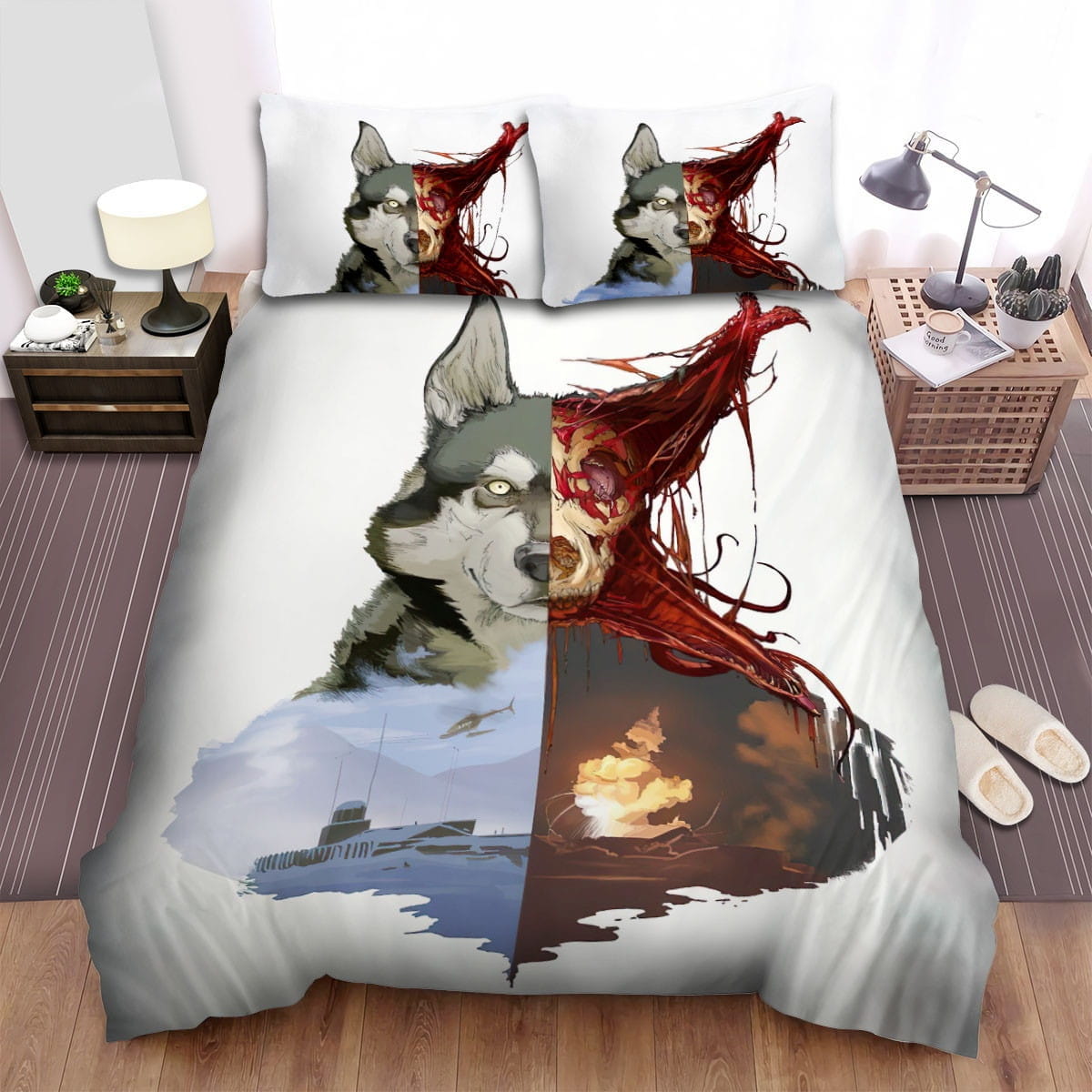 The Thing Wolf Bedding Sets Duvet Cover Flatsheet Gift For Wife Husband Besties