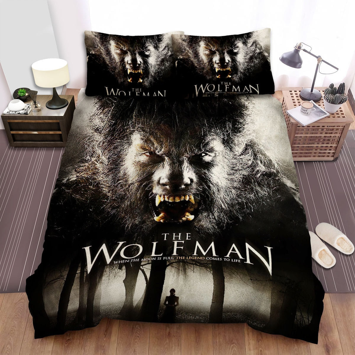 The Wolfman Poster Decorative Bedding Sets with Duvet Cover Flatsheet Pillowcases