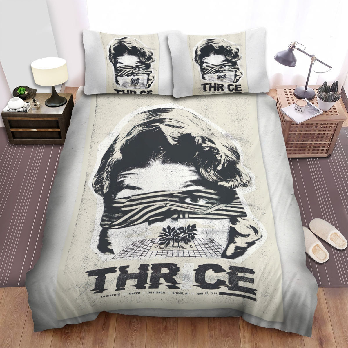 Thrice Band Blind Woman Bedding Set Duvet Cover Gift For Christmas Birthday Thanksgiving