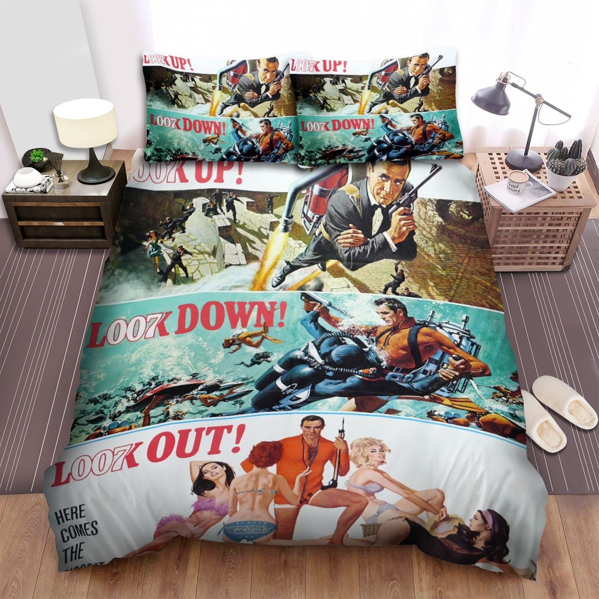 Thunderball Movie Poster 2 Bedding Sets Duvet Cover Flatsheet Gift For Christmas Thanksgiving Halloween