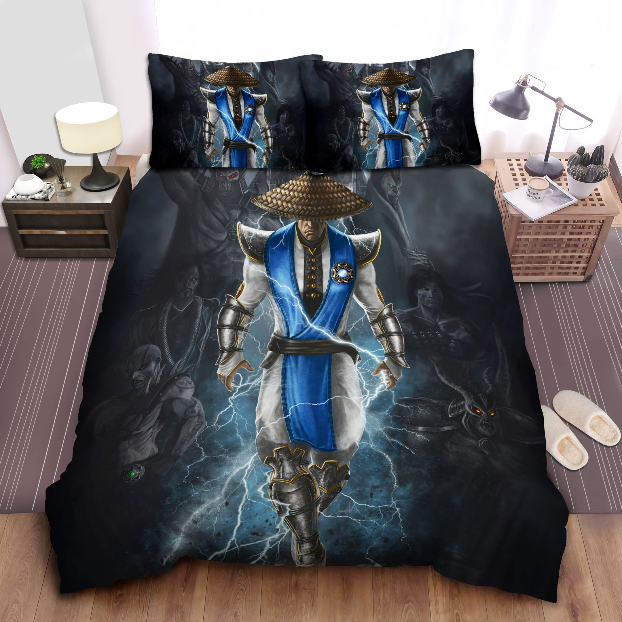 Thunder God Raiden Bedding Set Duvet Cover Gift For Christmas Birthday Thanksgiving