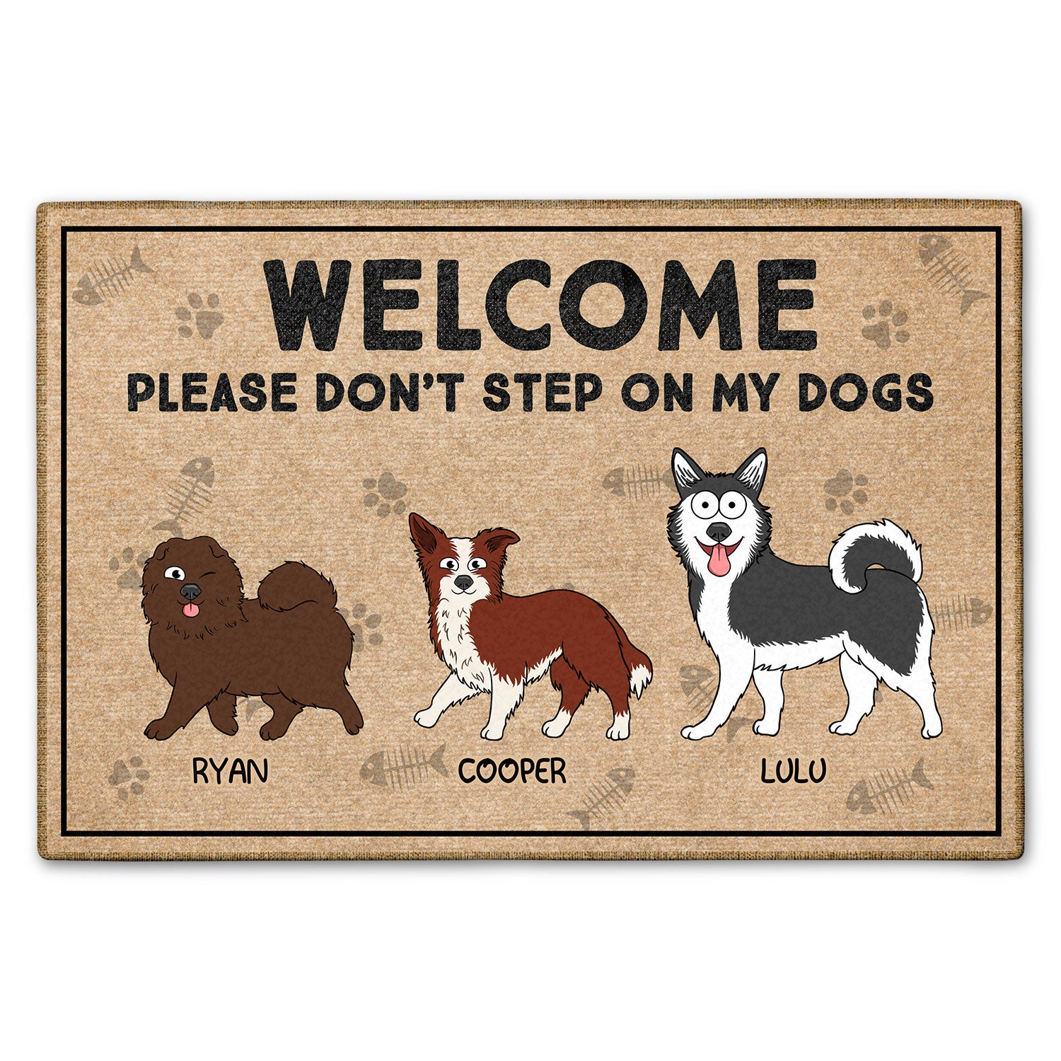 Please Don'T Step On My Dogs Gift For Dog Lovers Doormat