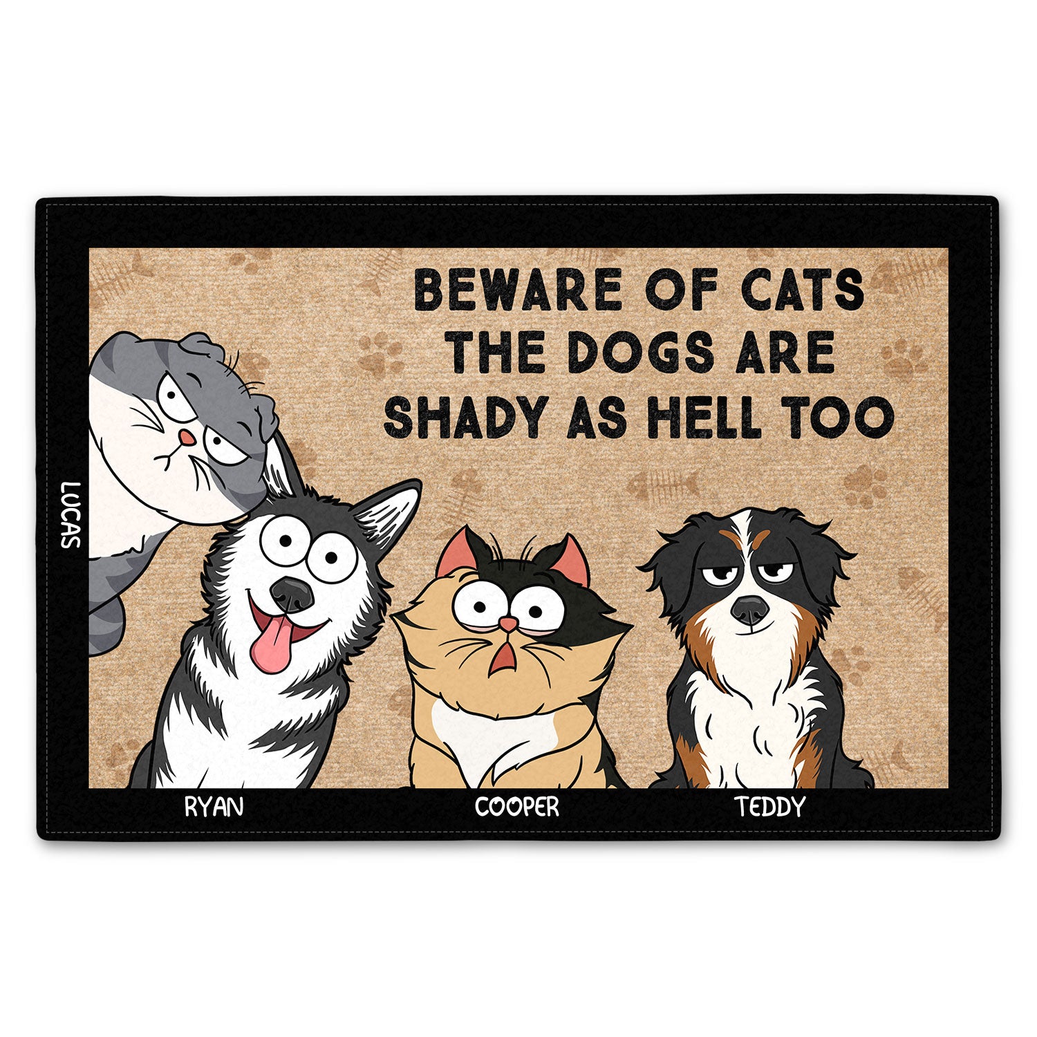 Pet Lovers Beware Of Cats Dogs Are Shady Gift For Pet Lovers Doormat