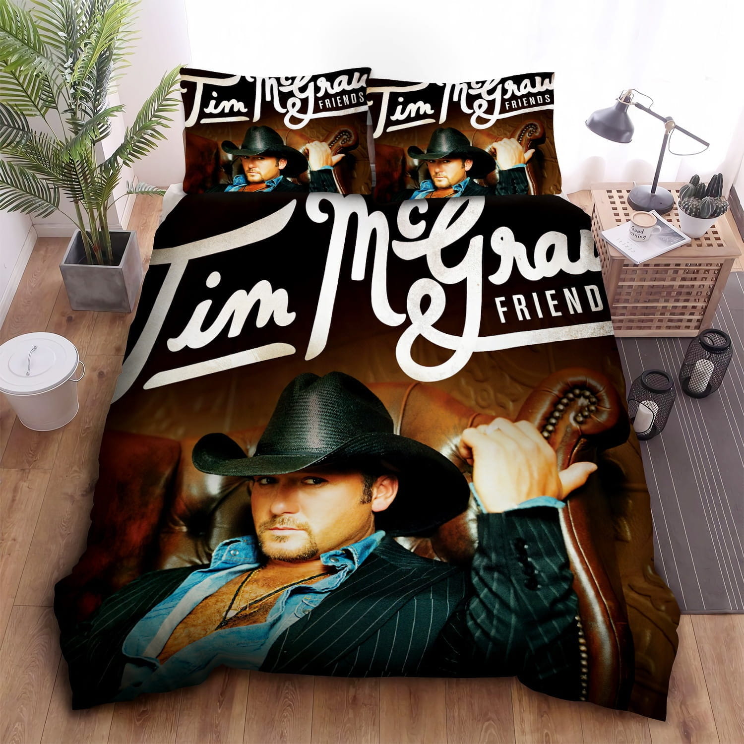 Tim Mcgraw & Friends Bedding Sets Duvet Cover Flatsheet Gift For Wife Husband Besties