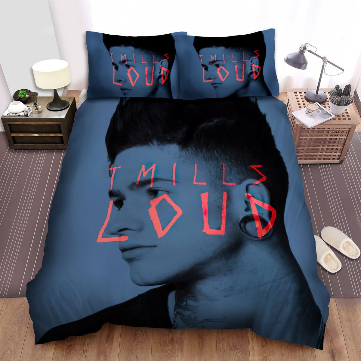 T Mills Loud Bedding Set Duvet Cover Gift For Christmas Birthday Thanksgiving