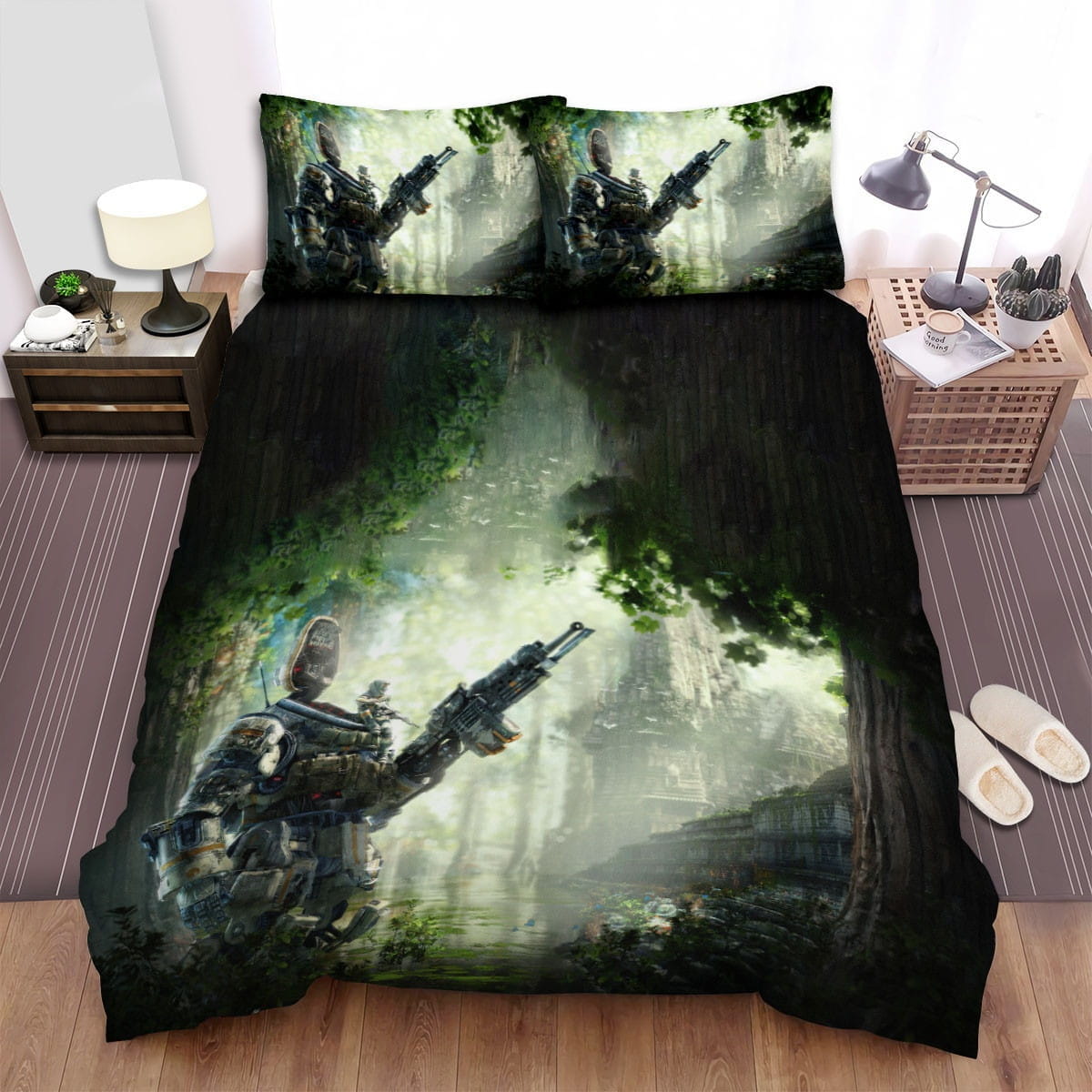 Titanfall In The Jungle Decorative Bedding Sets with Duvet Cover Flatsheet Pillowcases