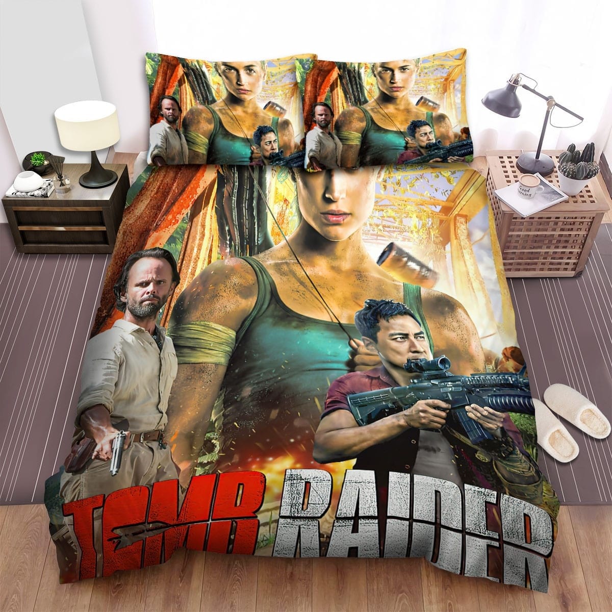 Tomb Raider Movie Poster 2 Bedding Sets Duvet Cover Flatsheet Gift For Wife Husband Besties