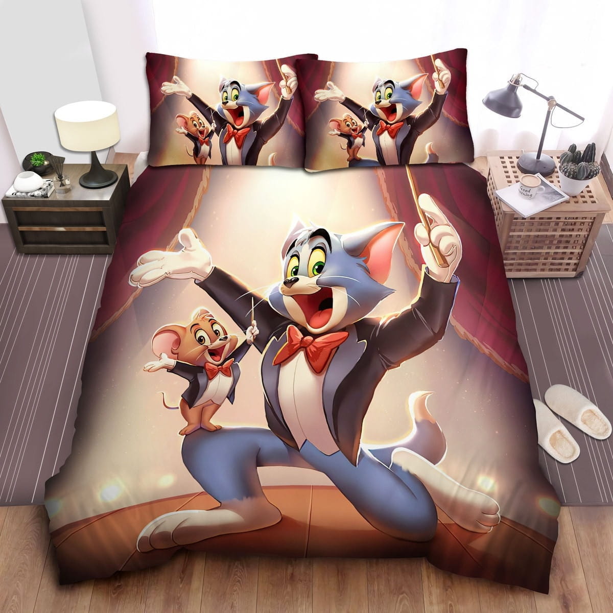 Tom And Jerry The Magicians Bedding Sets Duvet Cover Flatsheet Gift For Wife Husband Besties