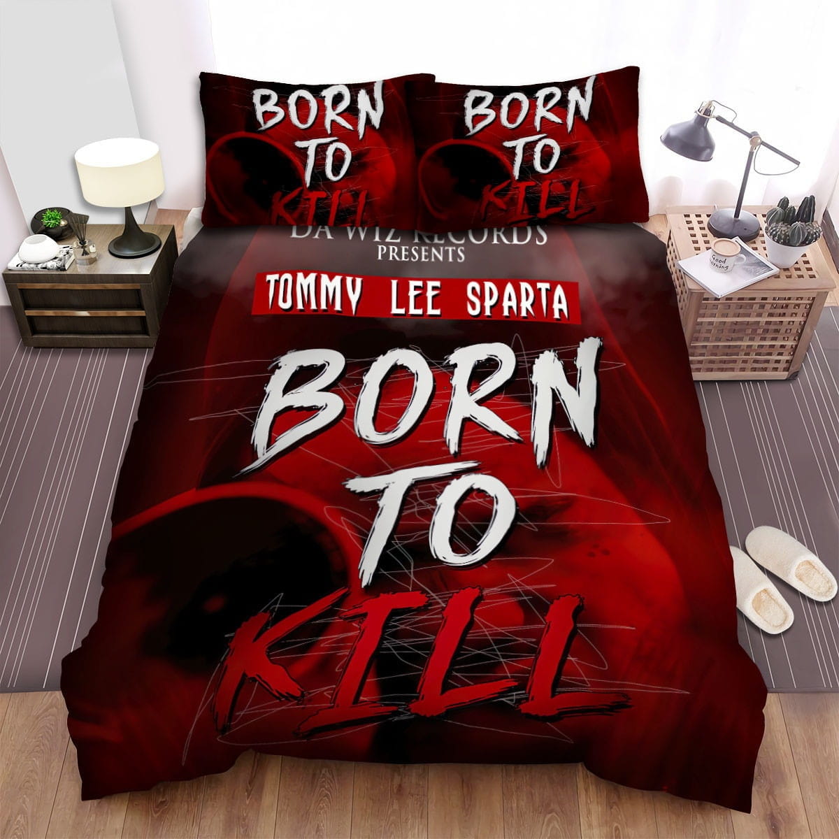Tommy Lee Born To Kill Bedding Set Duvet Cover Gift For Christmas Birthday Thanksgiving