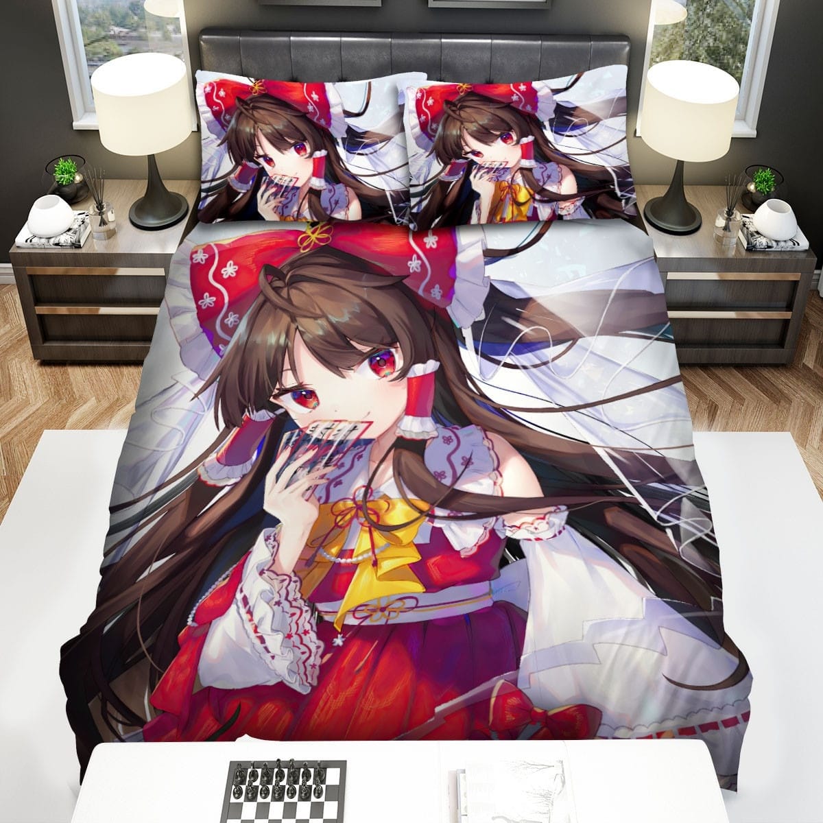 Touhou Hakurei Reimu Bedding Sets Duvet Cover Flatsheet Pillowcase
