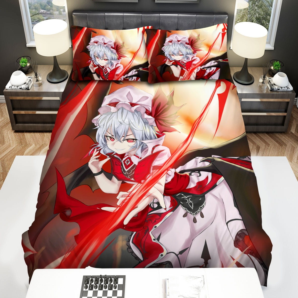 Touhou Remilia Scarlet Decorative Bedding Sets with Duvet Cover Flatsheet Pillowcases