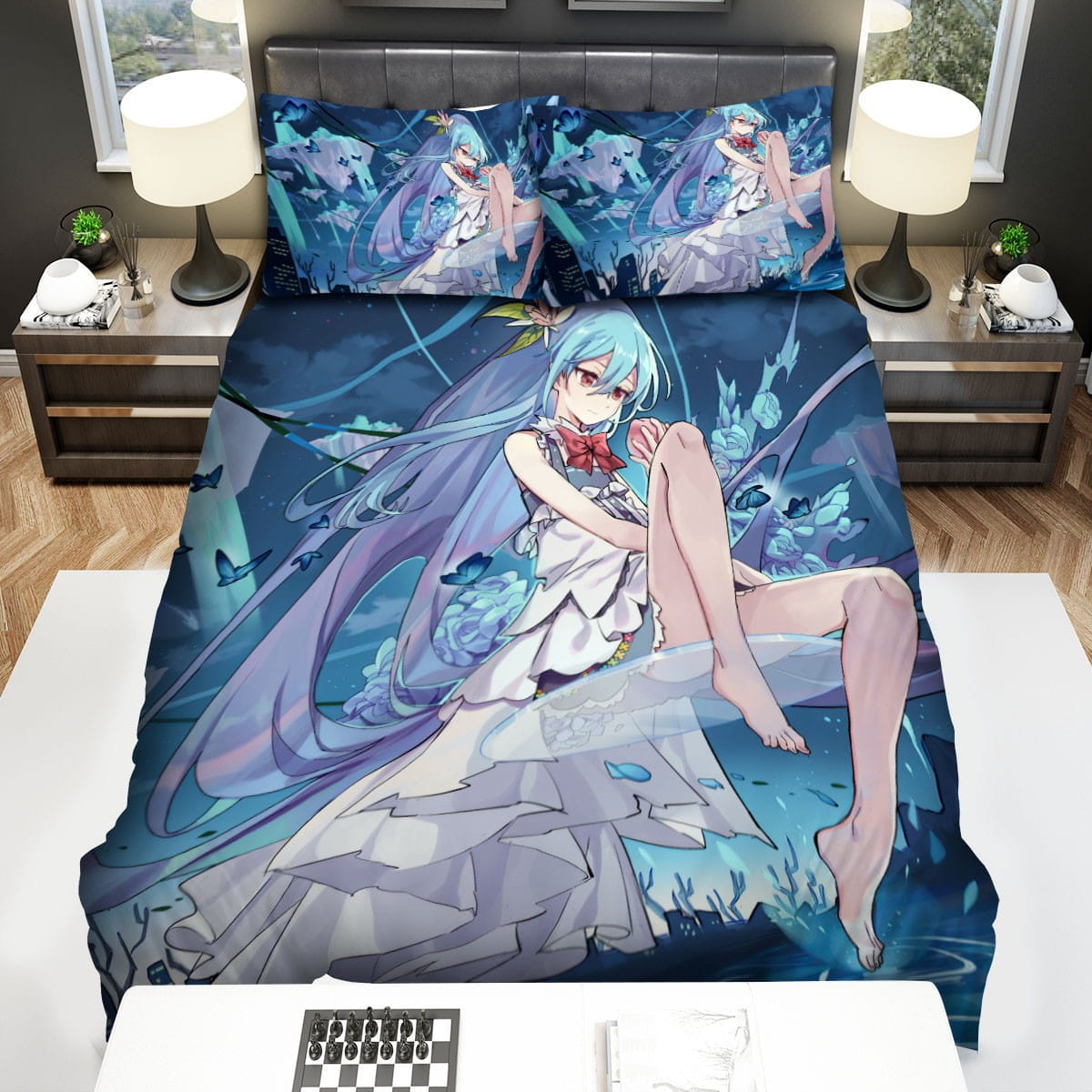Touhou Hinanawi Tenshi Bedding Sets Duvet Cover Flatsheet Gift For Wife Husband Besties