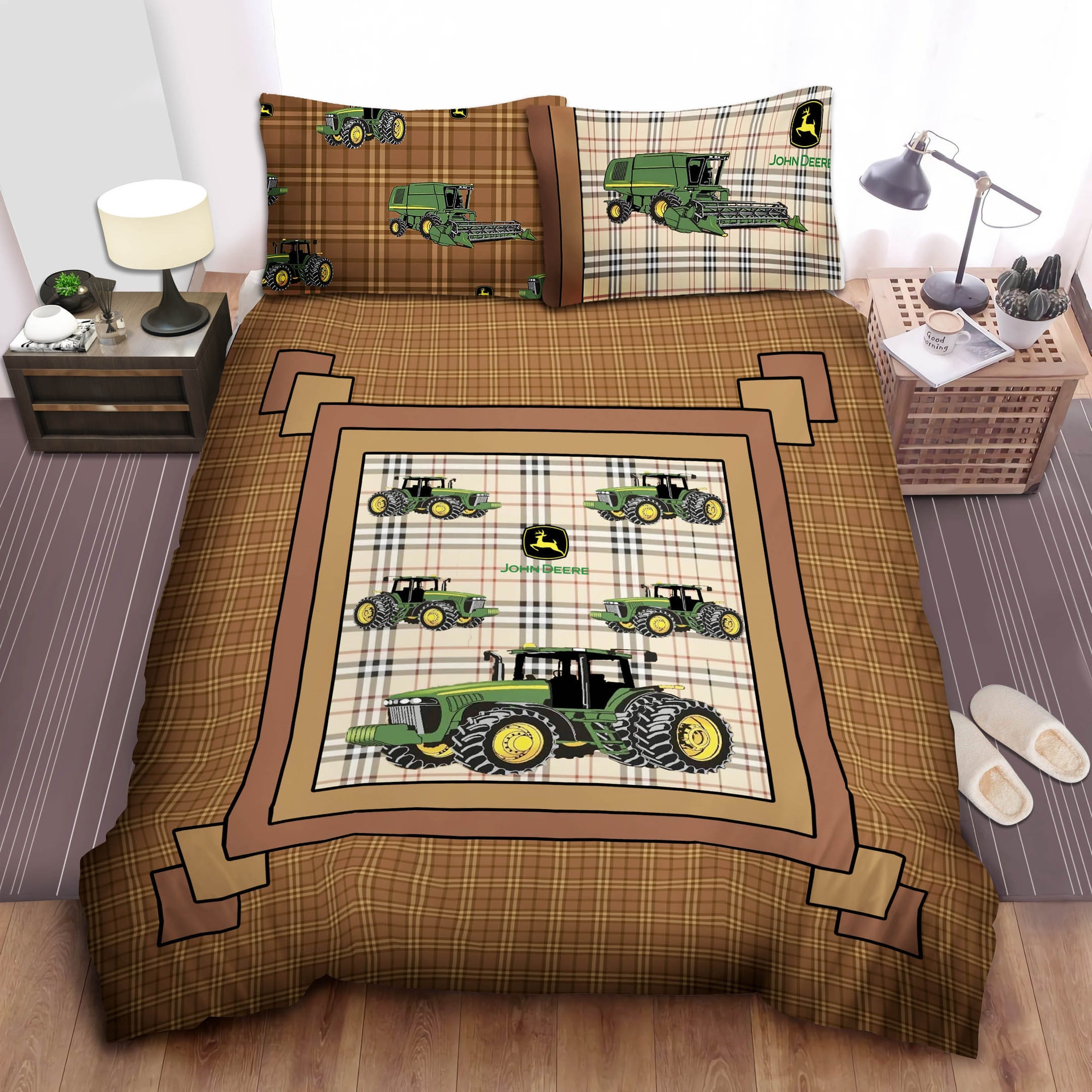Tractor Bedding Sets Duvet Cover Flatsheet Gift For Christmas Thanksgiving Halloween