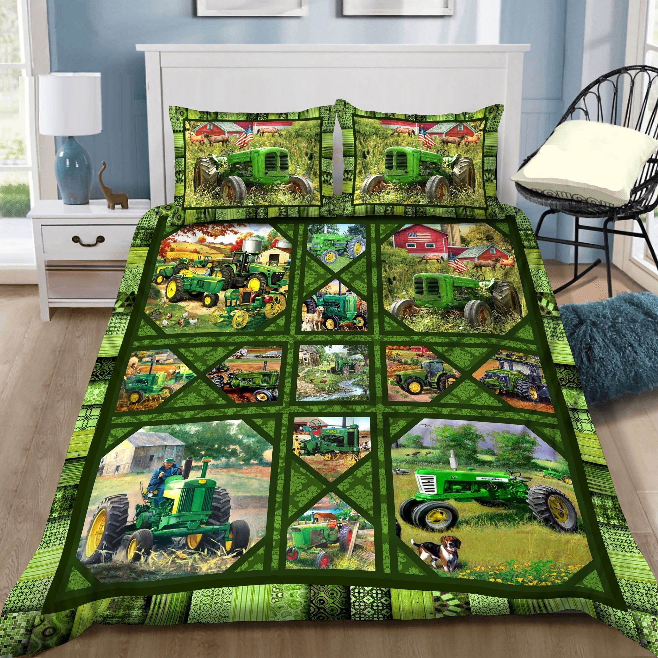 Tractor Decorative Bedding Sets with Duvet Cover Flatsheet Pillowcases