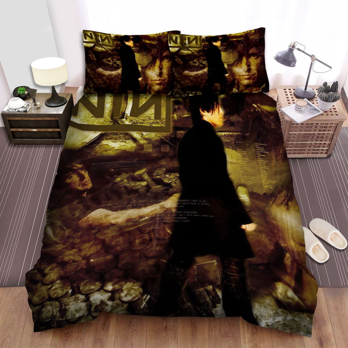 Trent Reznor Nin Bedding Sets Duvet Cover Flatsheet Pillowcases Perfect Gift For Fans