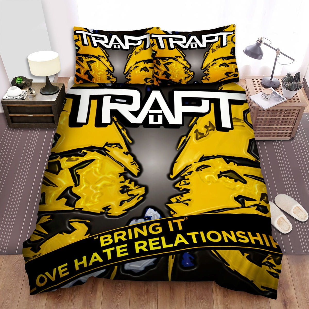 Trapt Love Hate Bedding Sets Duvet Cover Flatsheet Gift For Wife Husband Besties