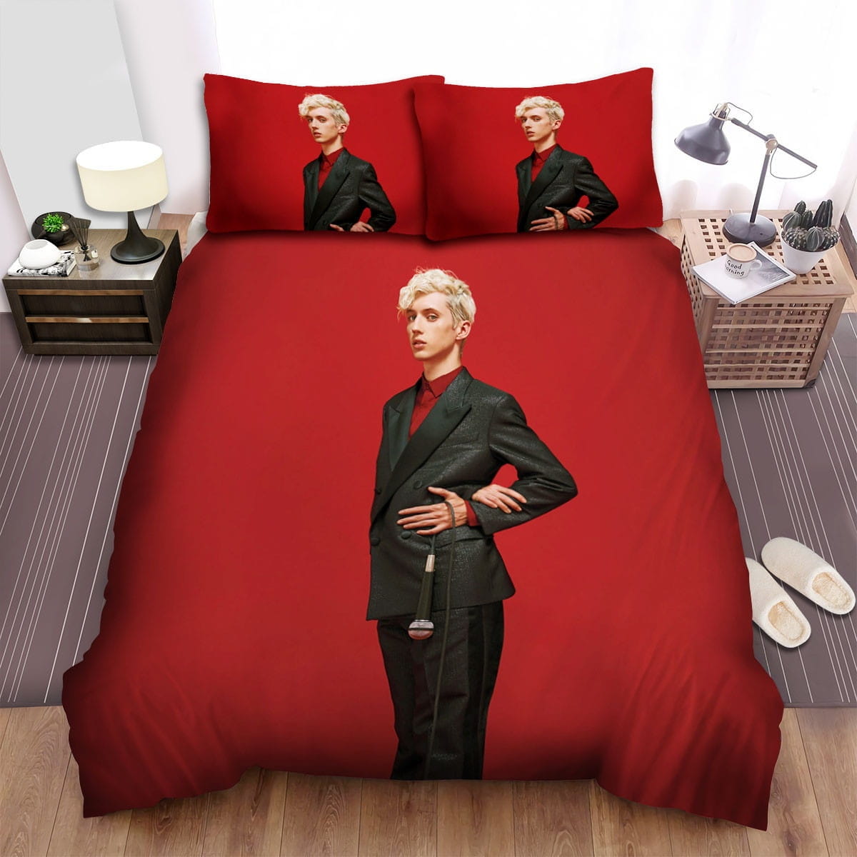 Troye Sivan Standing Bedding Set Duvet Cover Gift For Christmas Birthday Thanksgiving