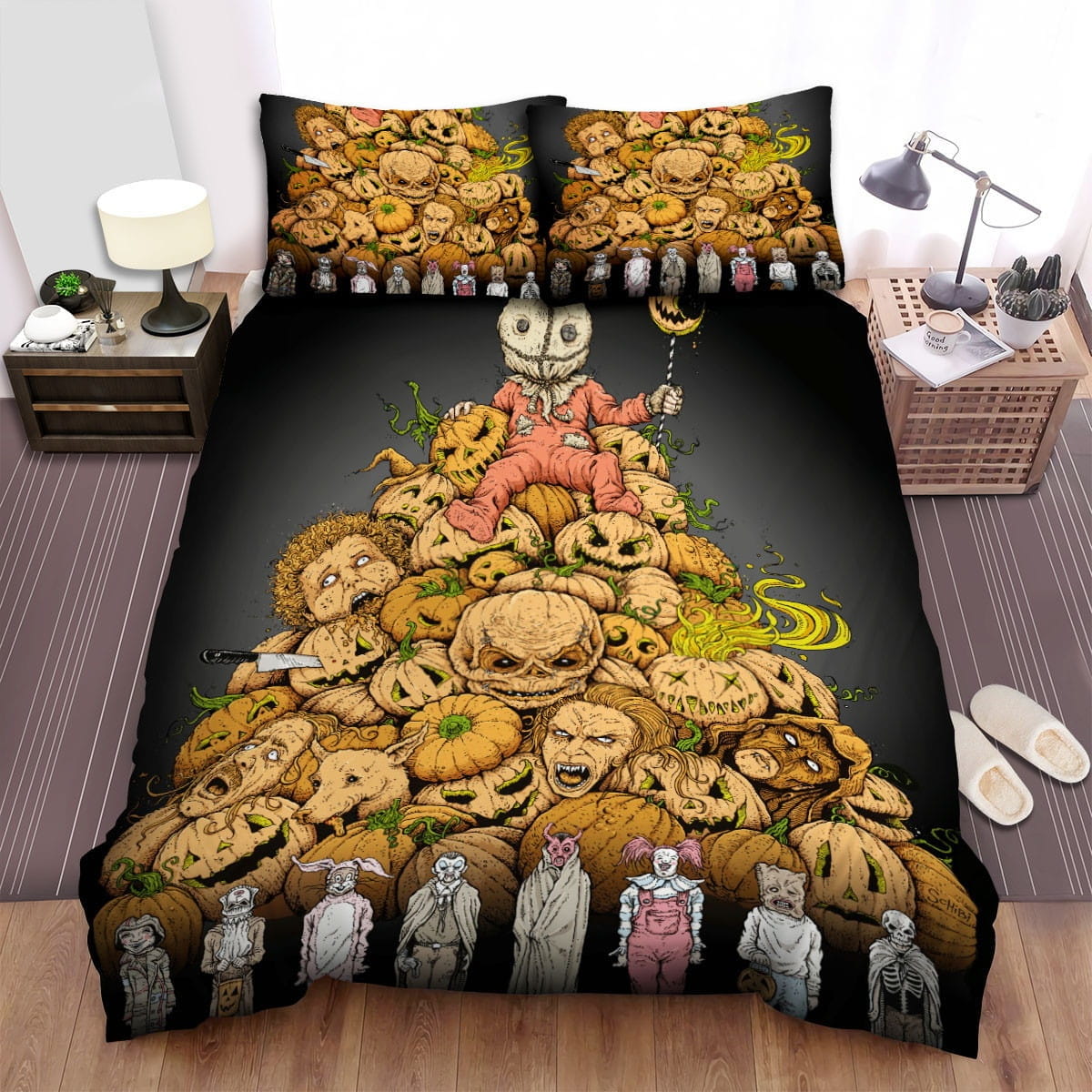 Trick r Treat Movie Art Bedding Sets Duvet Cover Flatsheet Gift For Christmas Thanksgiving Halloween
