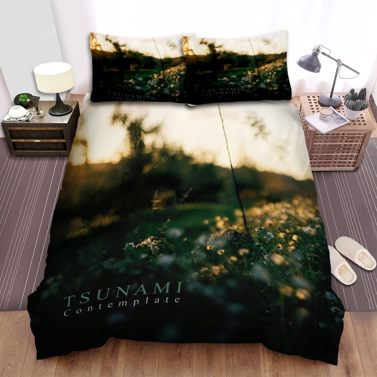 Tsunami Contemplate Bedding Sets Duvet Cover Flatsheet Pillowcases Perfect Gift For Fans