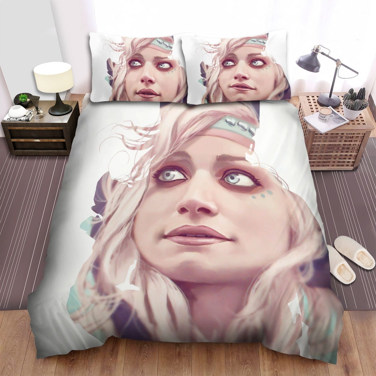 Turbo Kid Blonde Hair Bedding Sets Duvet Cover Flatsheet Pillowcases Perfect Gift For Fans