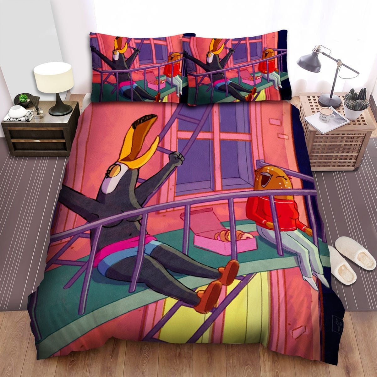 Tuca & Bertie Having Fun Bedding Set Duvet Cover Gift For Christmas Birthday Thanksgiving