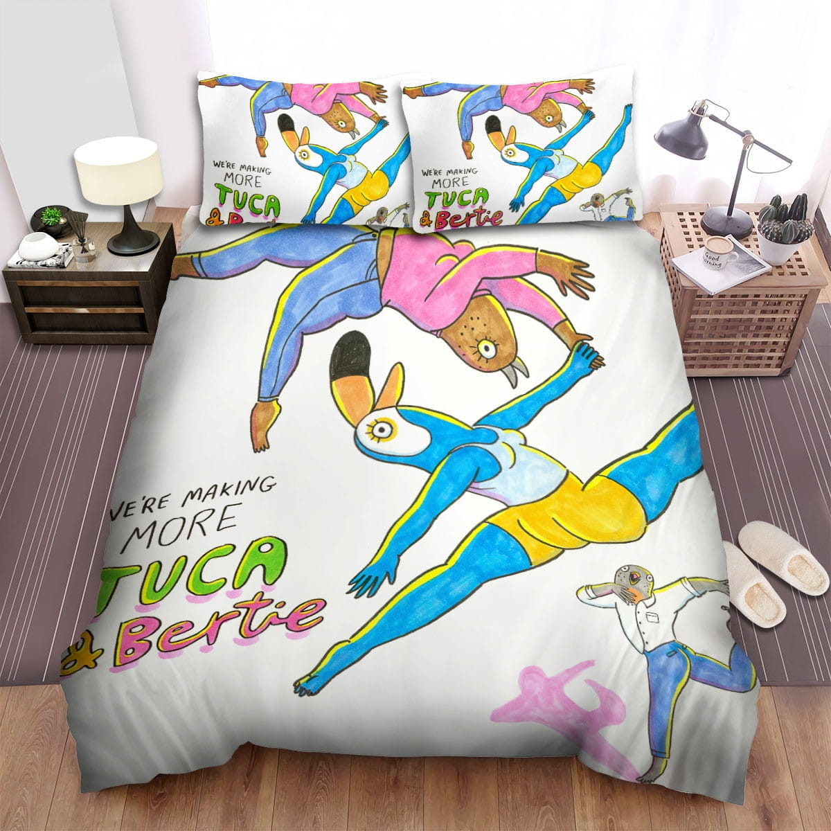 Tuca & Bertie Dancing Decorative Bedding Sets with Duvet Cover Flatsheet Pillowcases