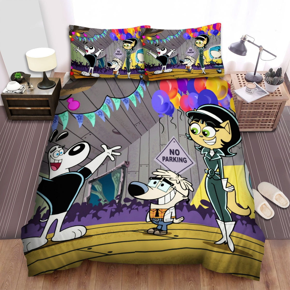 TUFF Puppy At The Prom Bedding Sets Duvet Cover Flatsheet Pillowcase