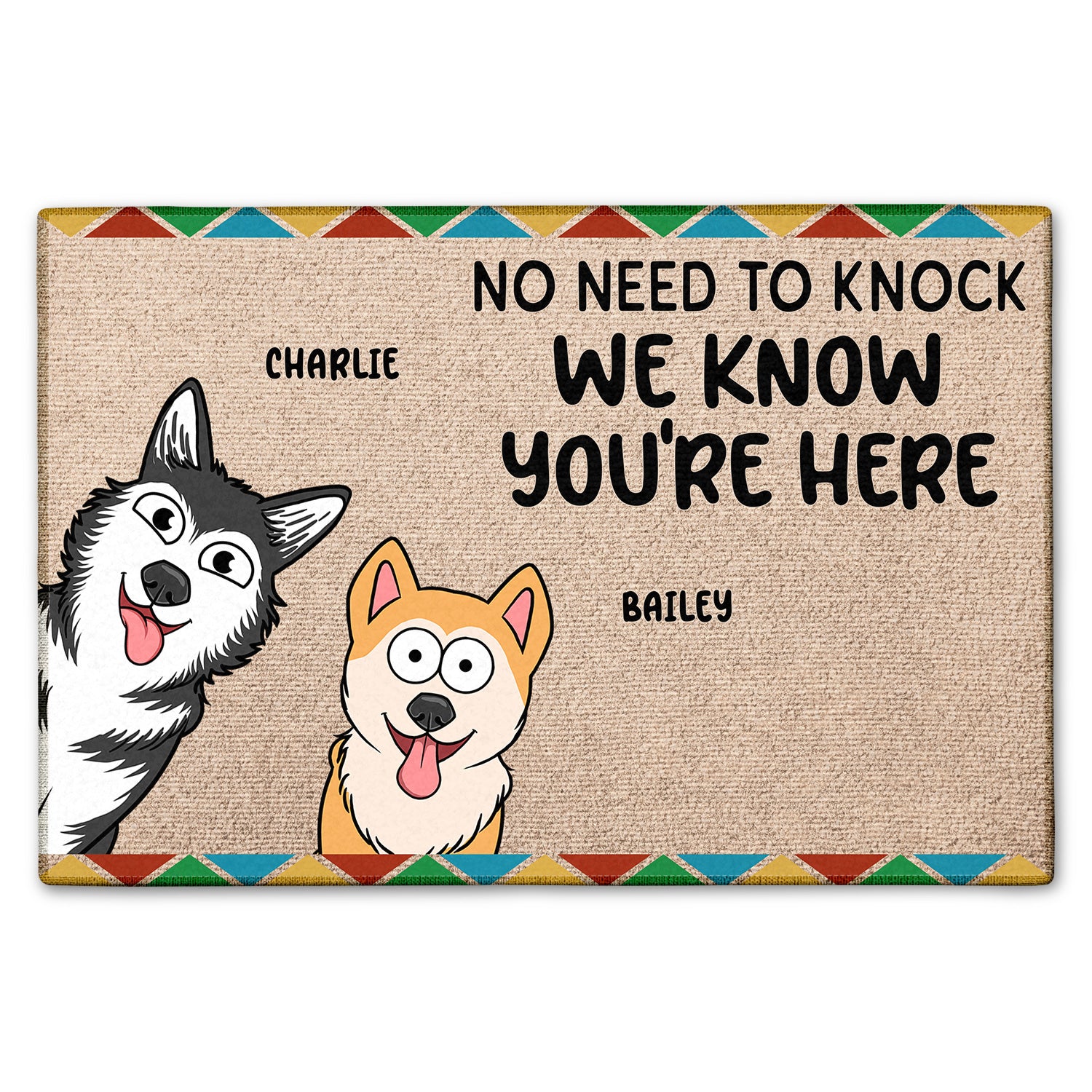 Pets No Need To Knock Gift For Pet Lovers Doormat