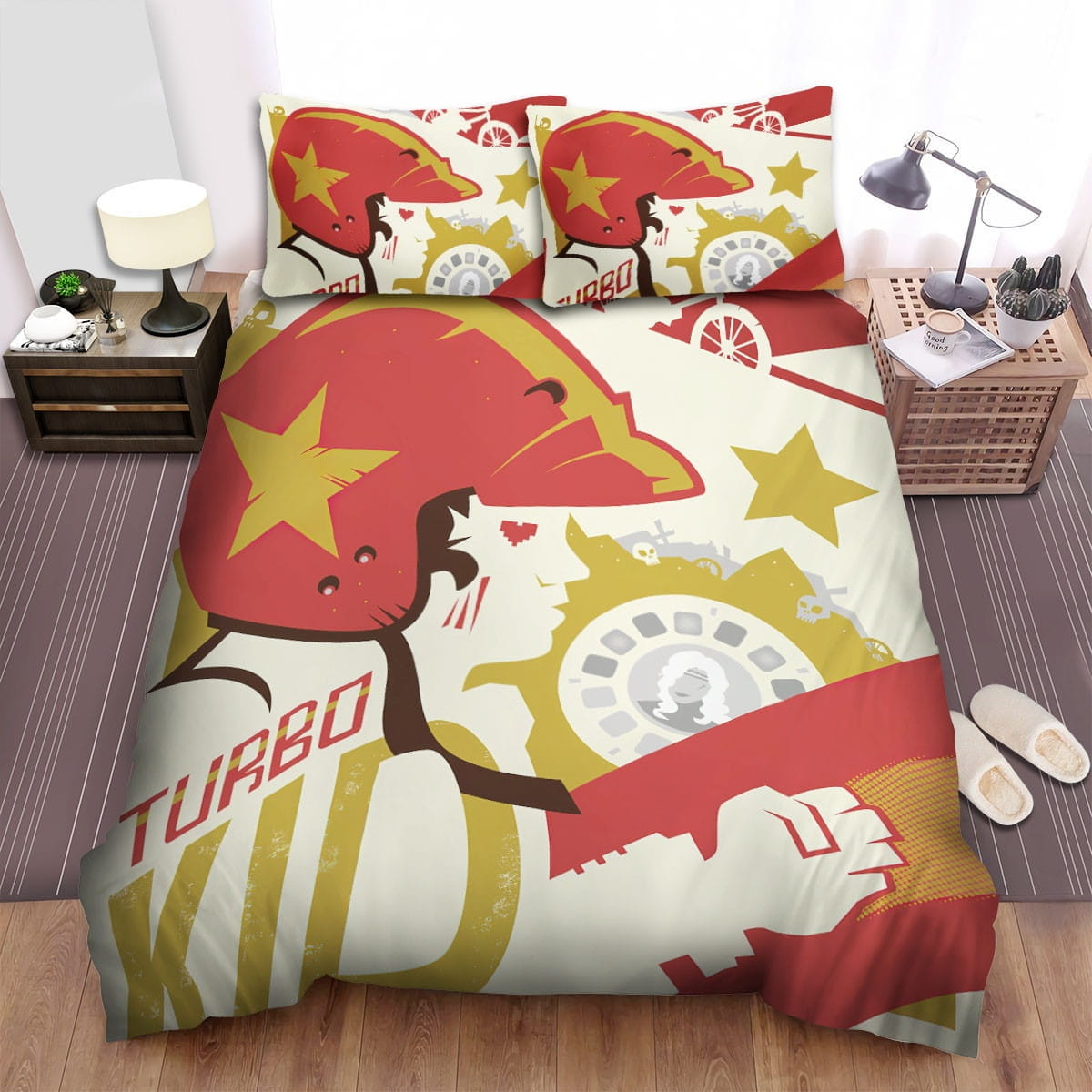 Turbo Kid Red Art Bedding Set Duvet Cover Gift For Christmas Birthday Thanksgiving