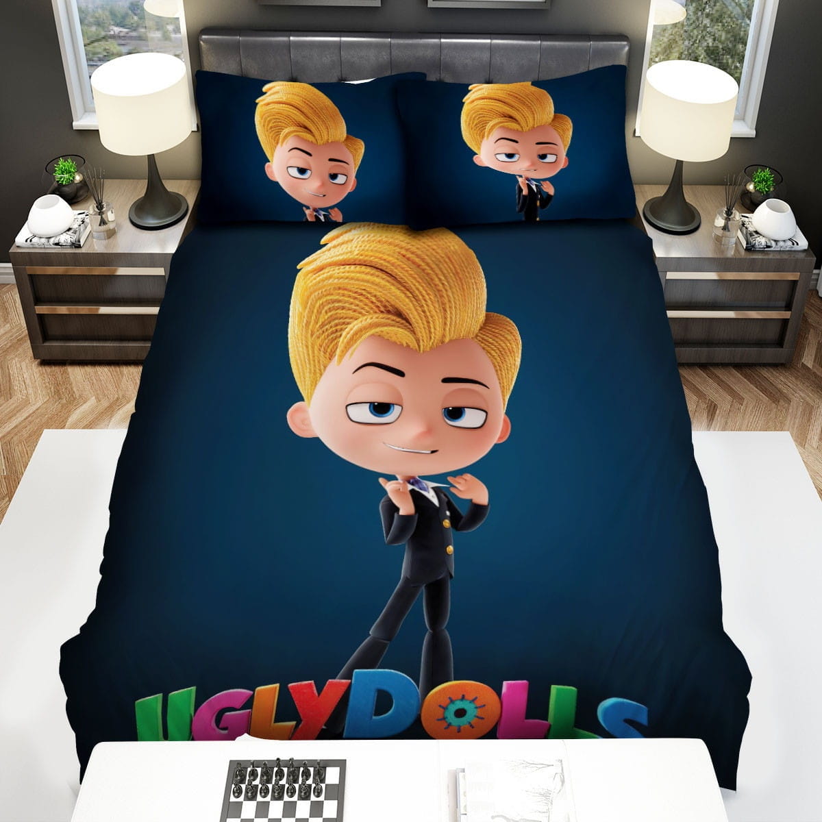 Ugly Dolls Lou Solo Poster Bedding Sets Duvet Cover Flatsheet Gift For Wife Husband Besties