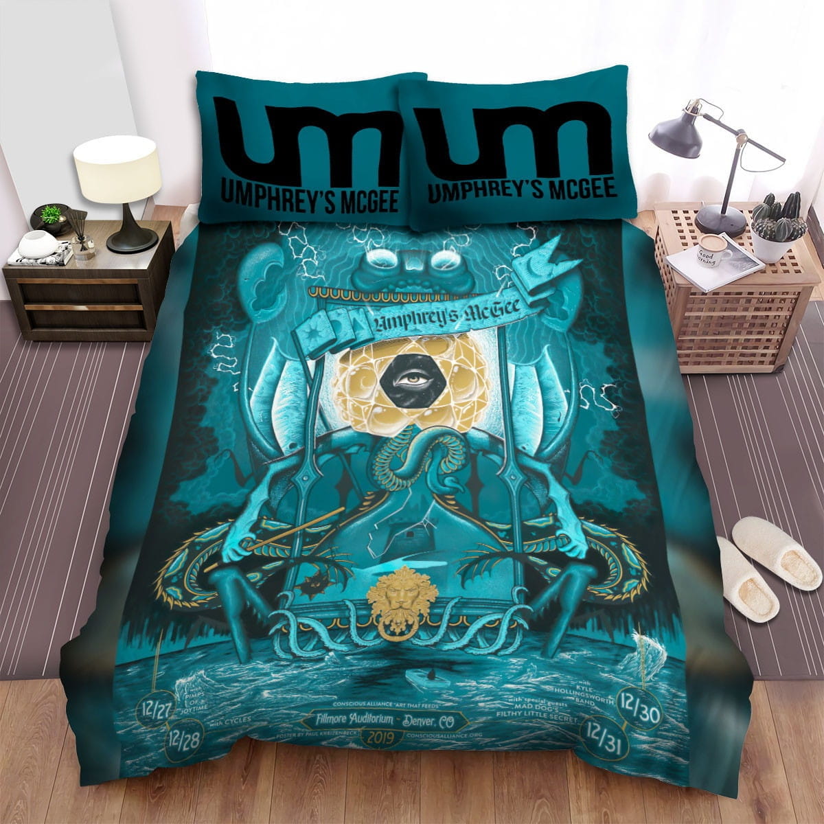 Umphreys Mcgee Band Art Bedding Sets Duvet Cover Flatsheet Pillowcases Perfect Gift For Fans