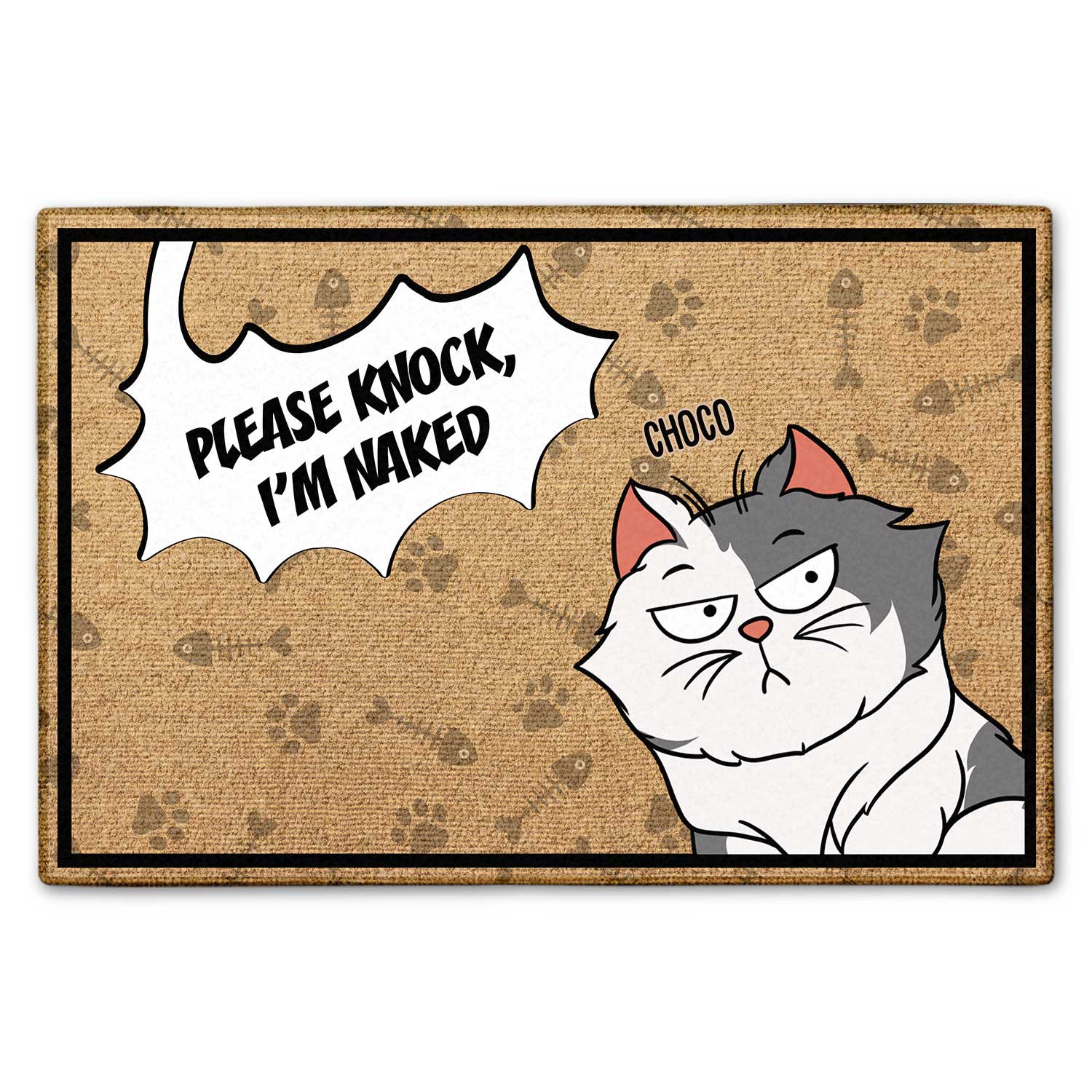 Please Knock The Cats Are Naked Funny Gift For Cat Lovers Doormat