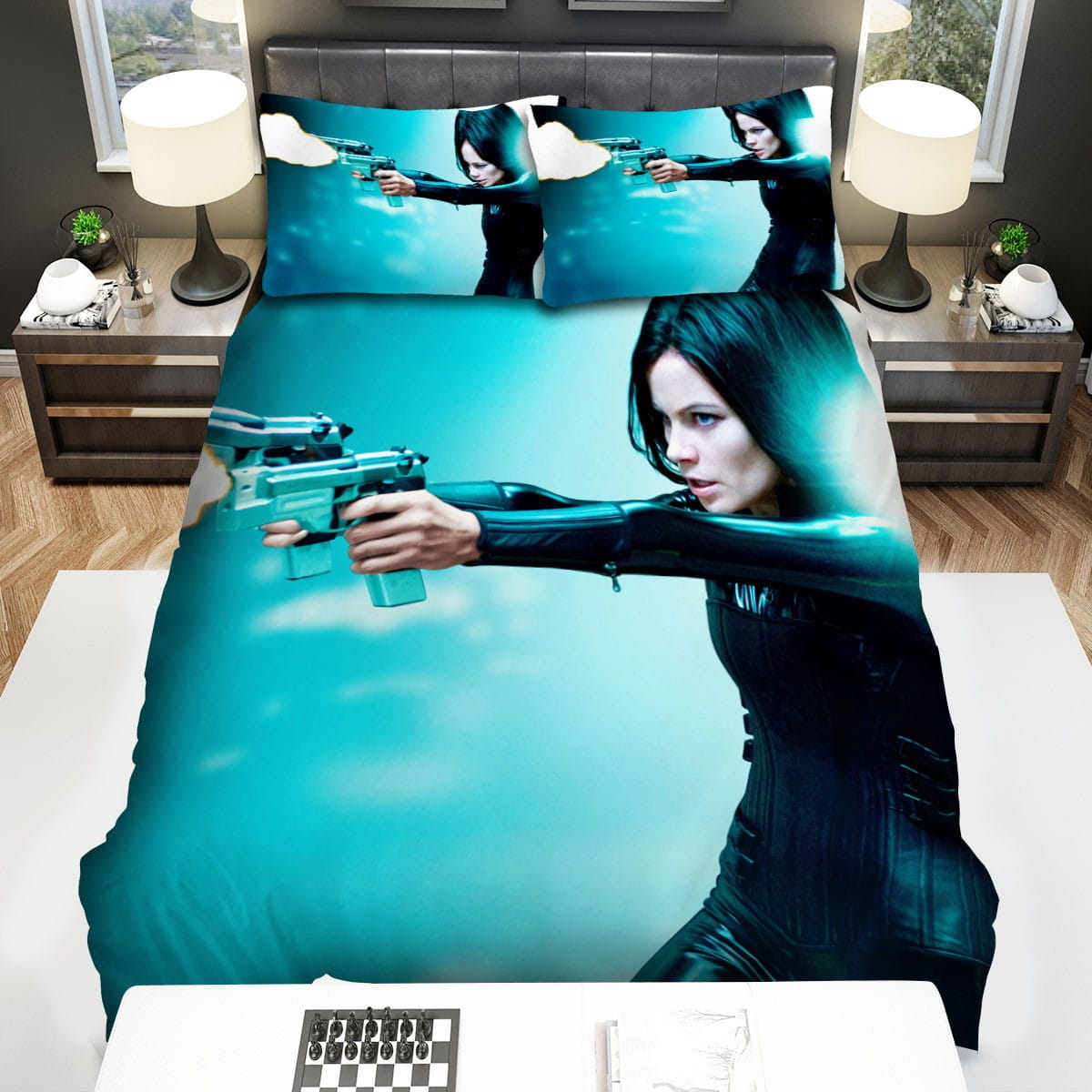 Underworld Two Guns Bedding Sets Duvet Cover Flatsheet Gift For Wife Husband Besties