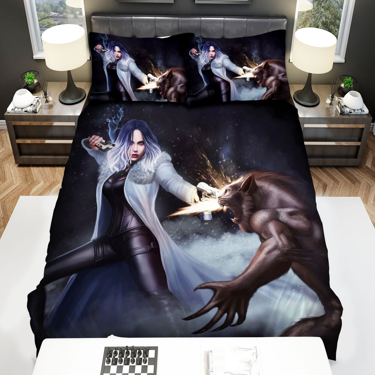 Underworld Shooting Monster Bedding Sets Duvet Cover Flatsheet Gift For Christmas Thanksgiving Halloween