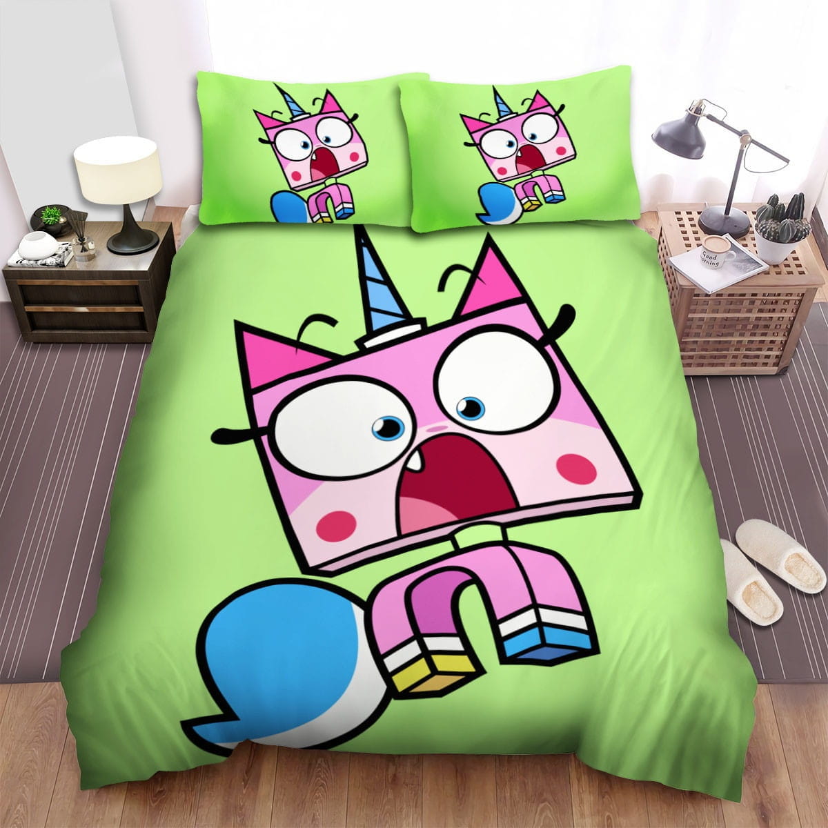 Unikitty Scary Unikitty Bedding Sets Duvet Cover Flatsheet Gift For Christmas Thanksgiving Halloween