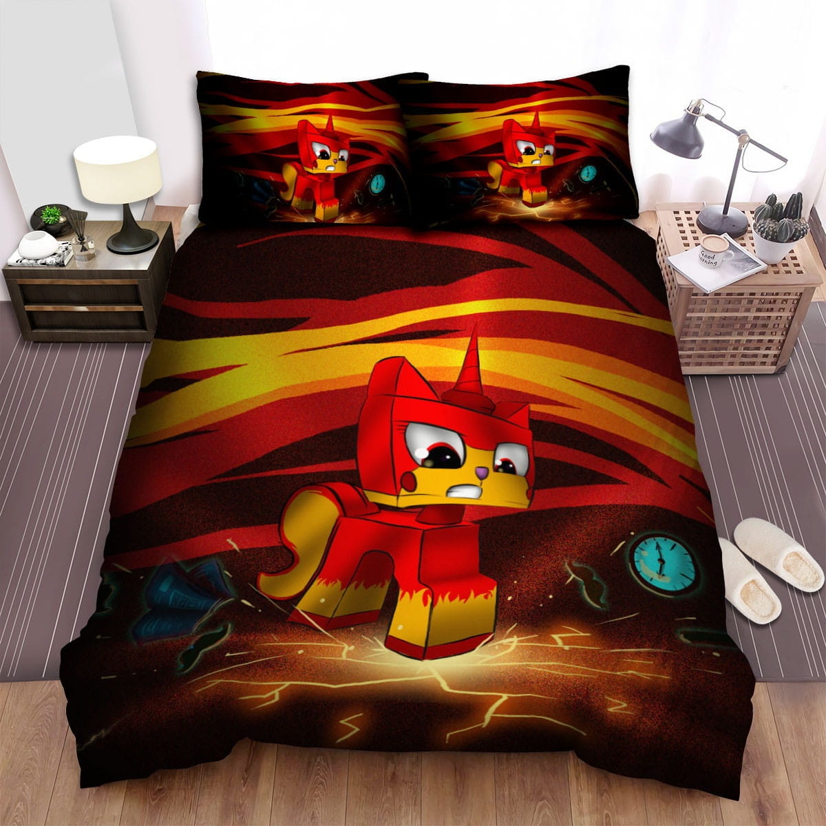 Unikitty Uniburn Angry Bedding Sets Duvet Cover Flatsheet Gift For Wife Husband Besties