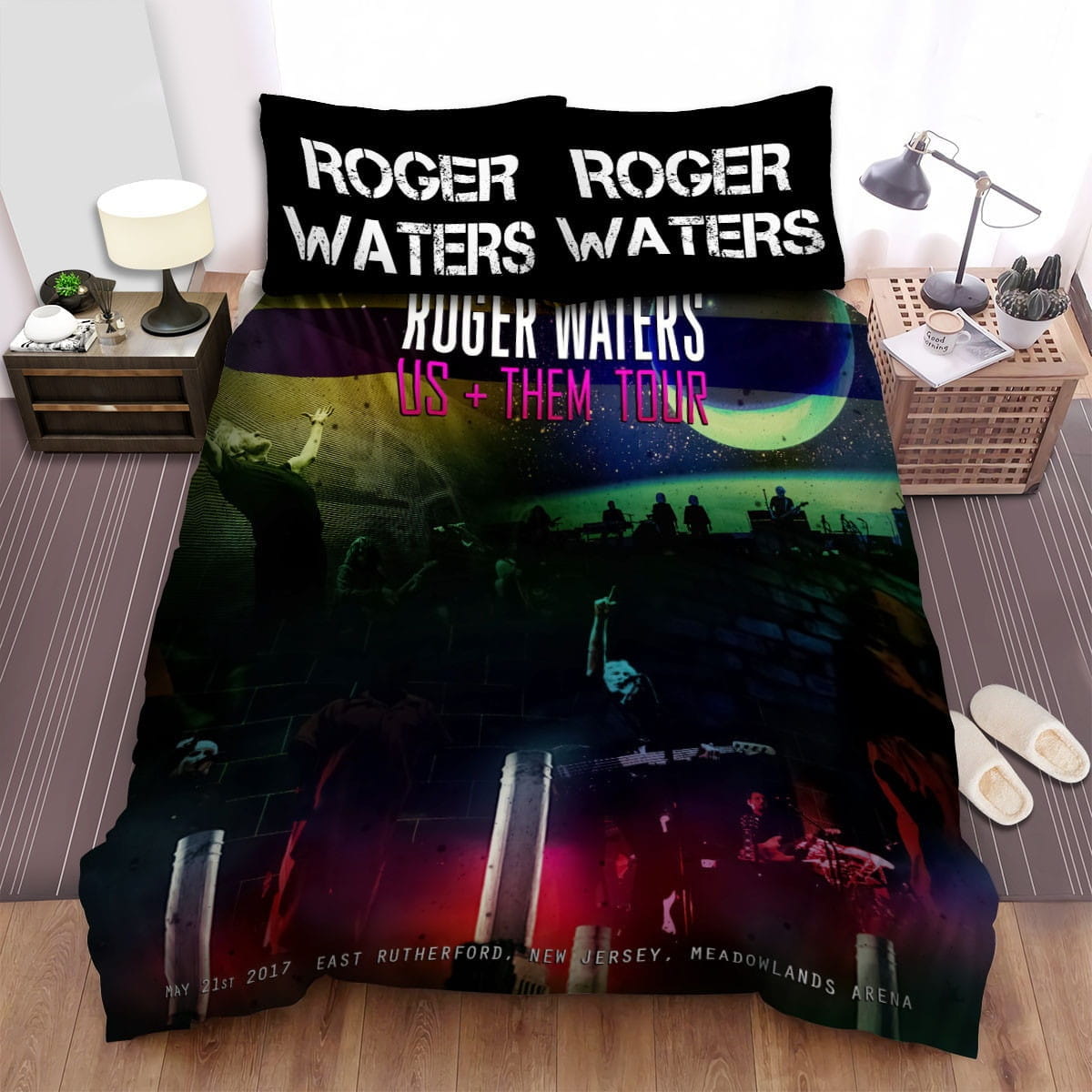 Us & Them Tour Roger Waters Bedding Sets Duvet Cover Flatsheet Gift For Wife Husband Besties