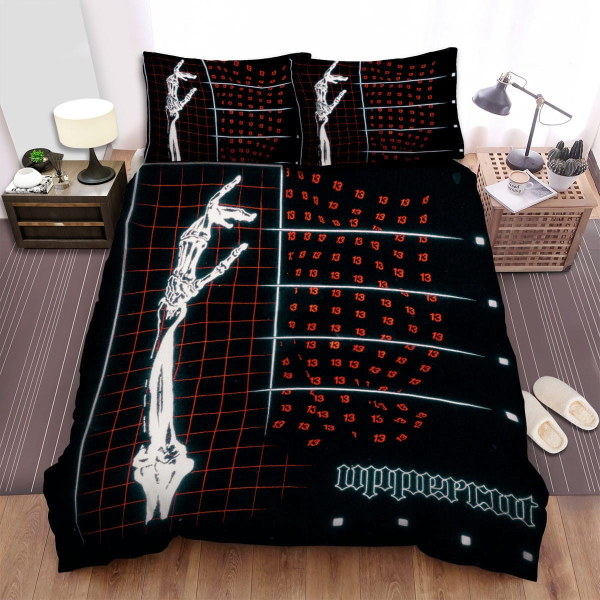 Uppercut Skeleton Bedding Set Duvet Cover Gift For Christmas Birthday Thanksgiving