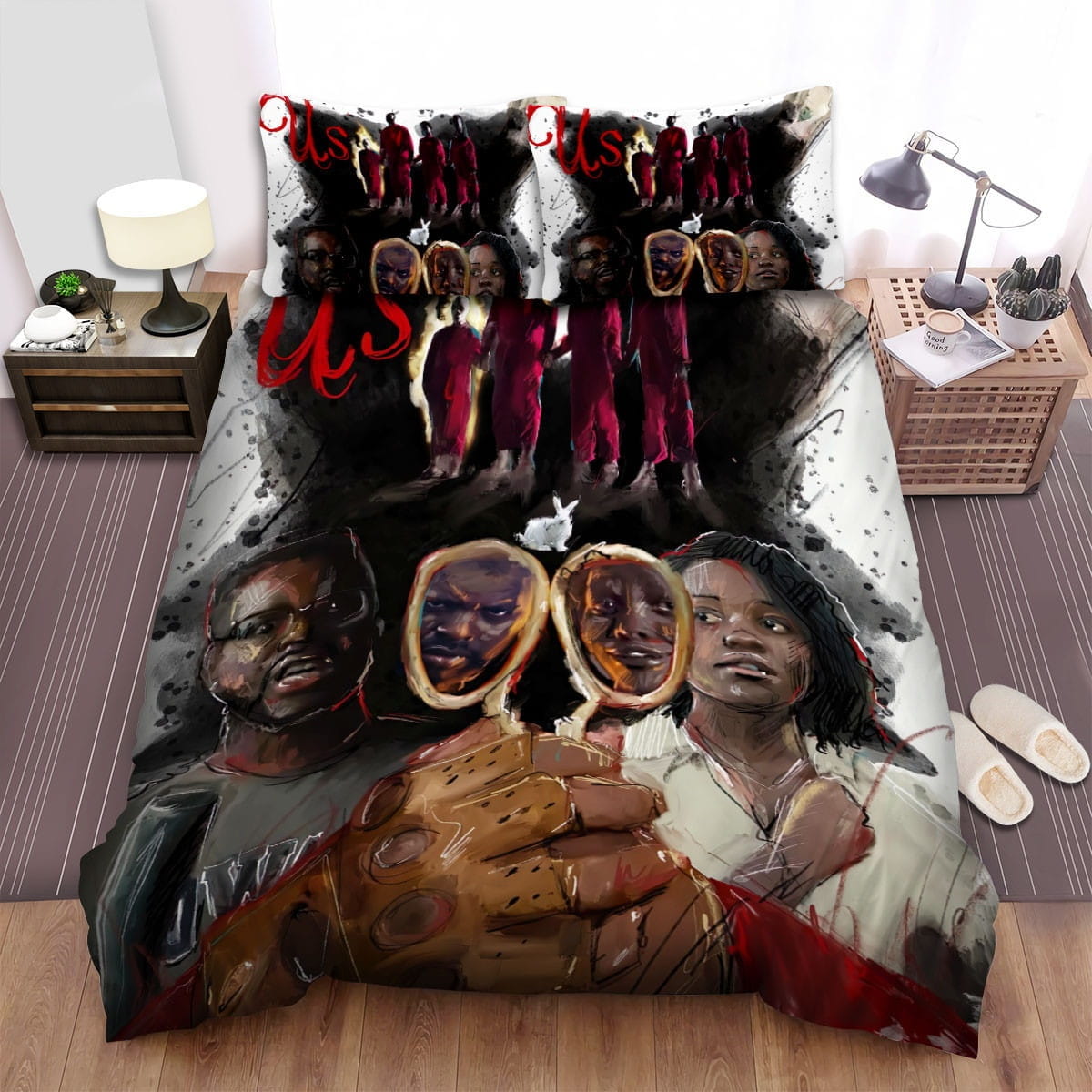 Us Ii Movie Art Decorative Bedding Sets with Duvet Cover Flatsheet Pillowcases