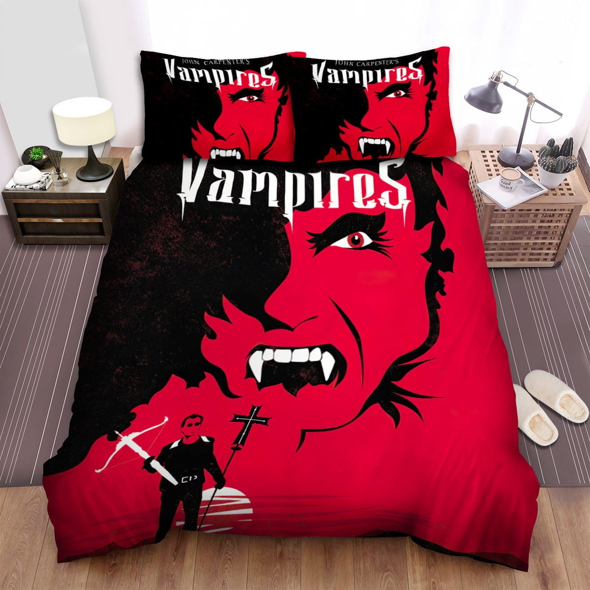 Vampires Poster Decorative Bedding Sets with Duvet Cover Flatsheet Pillowcases