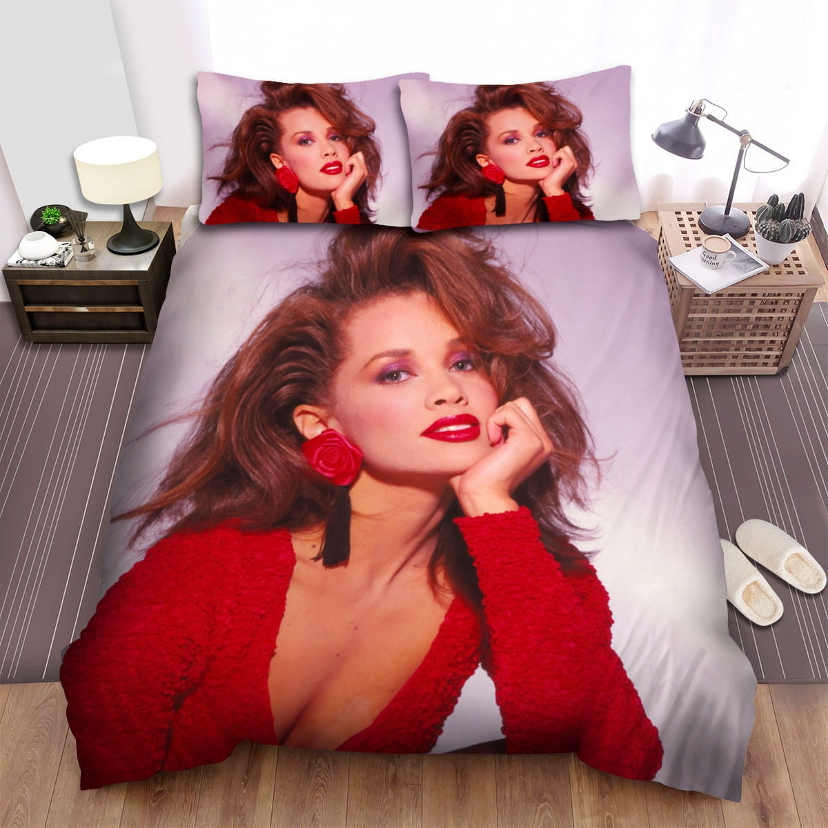 Vanessa Williams Red Dress Bedding Sets Duvet Cover Flatsheet Gift For Wife Husband Besties