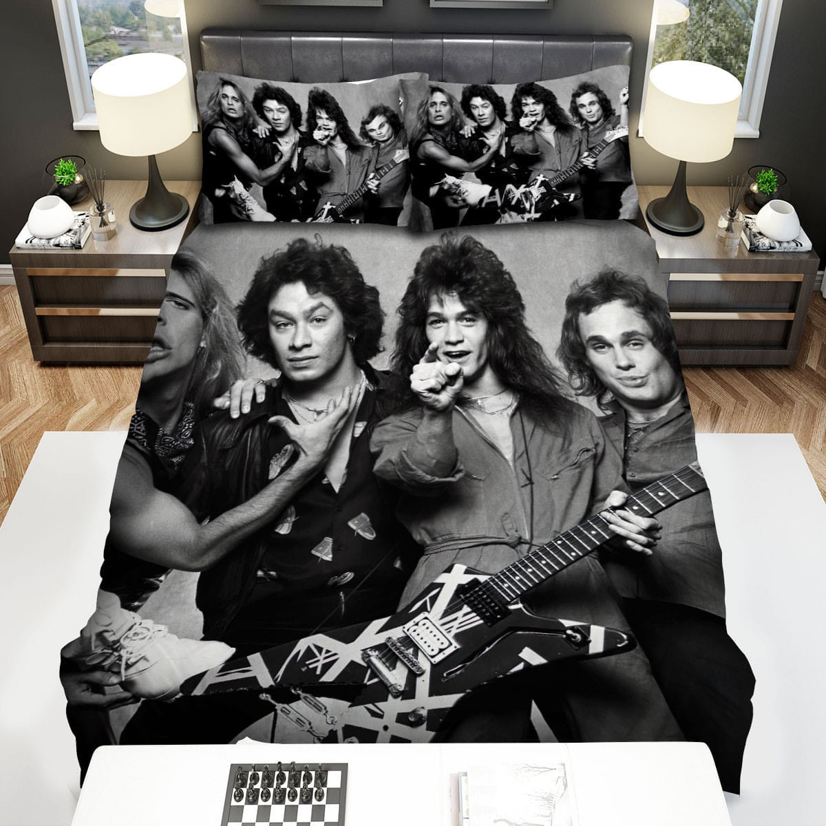 Van Halen In The 70s Bedding Sets Duvet Cover Flatsheet Gift For Wife Husband Besties