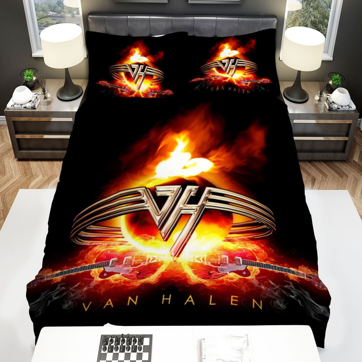 Van Halen Logo Bedding Sets Duvet Cover Flatsheet Pillowcases Perfect Gift For Fans